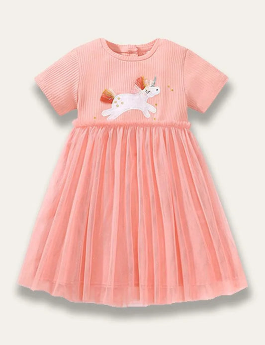 Unicorn Appliqué Tulle Dress - Mini Taylor