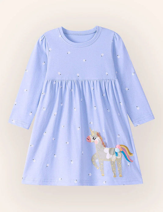 Little Pony jurk met lange mouwen en applicaties