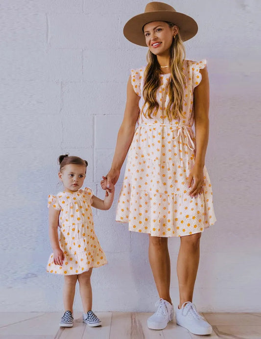 Mamma&MVestito da festa con piccoli fiori e spalline