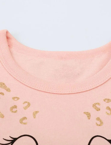 Mesh Cat Printed Dress - Mini Taylor