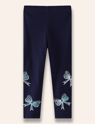 Leggings a farfalla con paillettes
