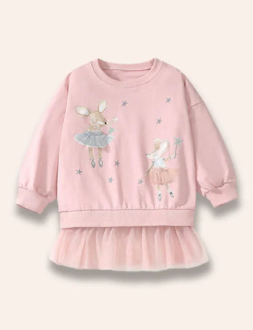 Set felpa in tulle con fata topo