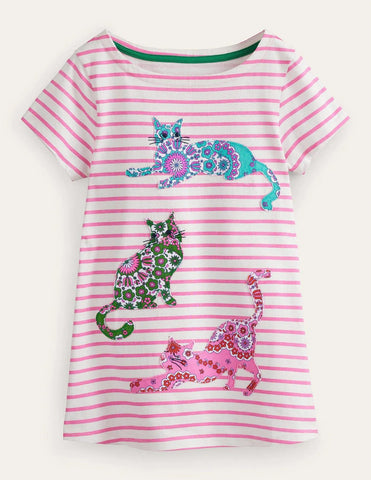 Short Sleeve Appliqué Tunic - Mini Taylor