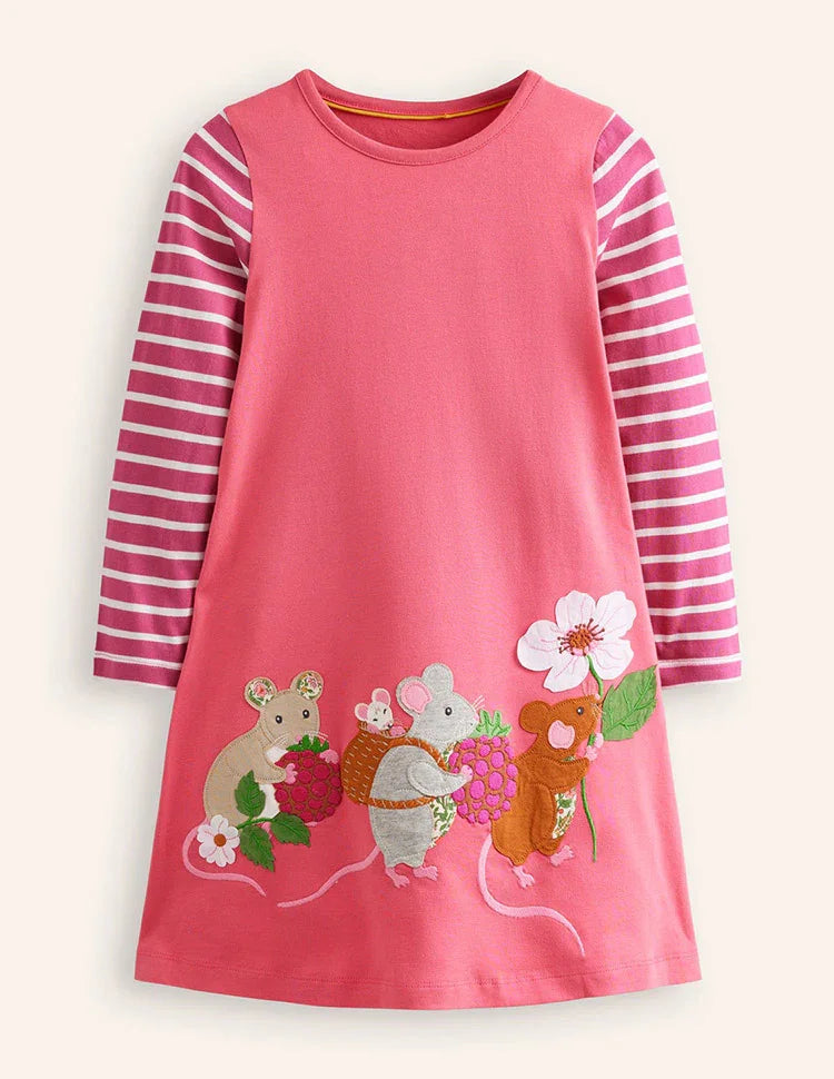 Elsie Kleid mit großer Applikation