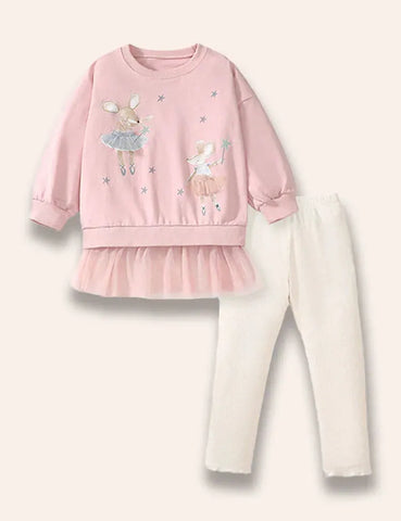 Set felpa in tulle con fata topo
