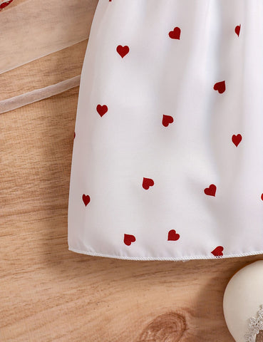 Vestido + gorro con estampado de amor de San Valentín