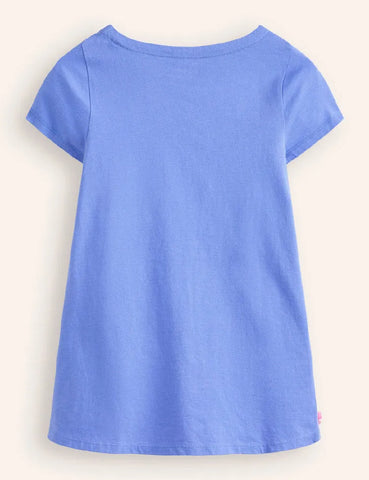Rabbit Strawberry Appliqué Cotton Dress
