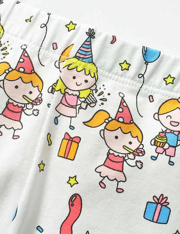 Conjunto de camiseta estampada de celebración de fiesta