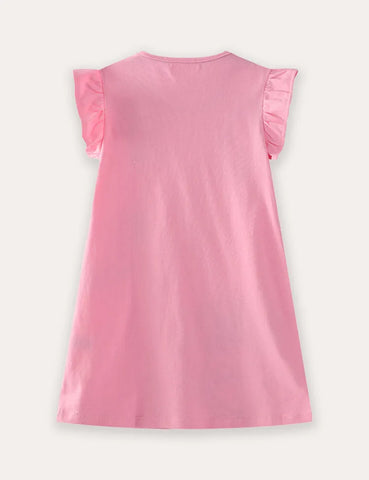 Flower Insect Applique Dress
