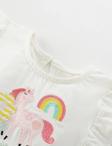 Pony Embroidered Dress