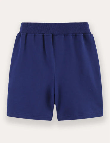 Cartoon Dinosaur Applique Shorts