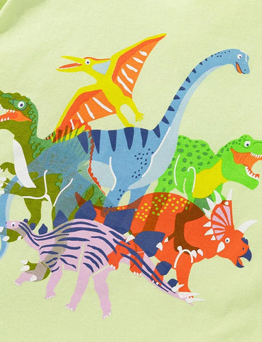 Cartoon Dinosaur Printed T-Shirt