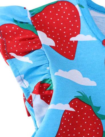 Vestido estampado de fresas