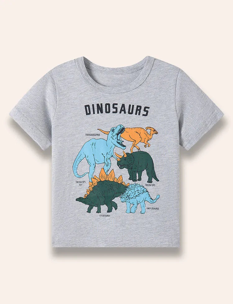 Multi Dinosaur Printed T-Shirt