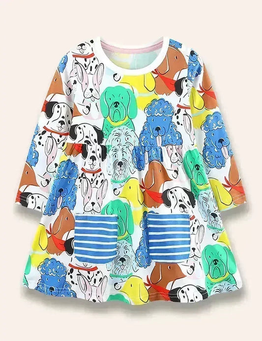 Sweatshirtkleid Mit Hundeaufdruck