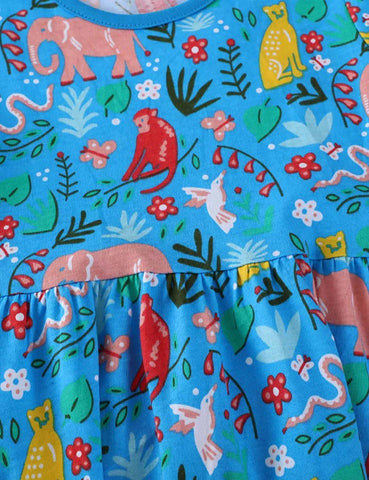 Kleid mit Wildtier-Print