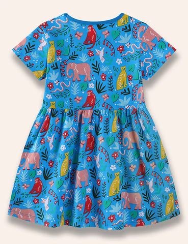 Kleid mit Wildtier-Print