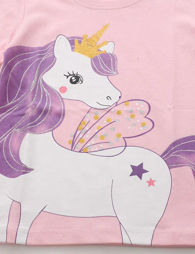 Unicorn Printed Crewneck T-shirt - Mini Taylor