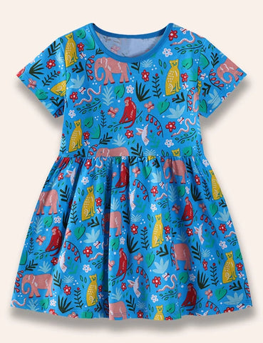 Kleid mit Wildtier-Print