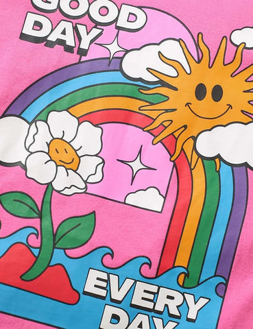 Conjunto de camiseta con estampado Rainbow Good Day