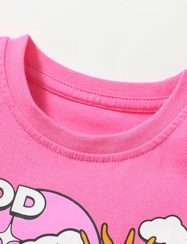 Conjunto de camiseta con estampado Rainbow Good Day