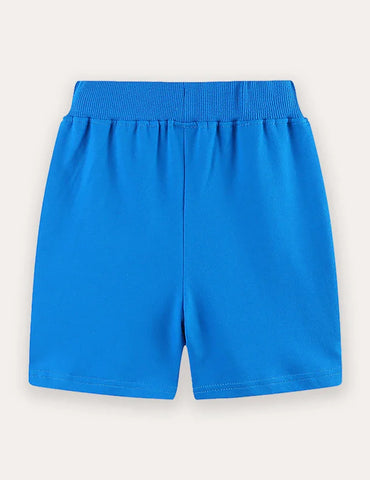 Cartoon Dinosaur Applique Shorts