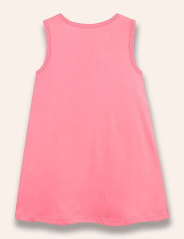 Parrot Printed Vest Dress