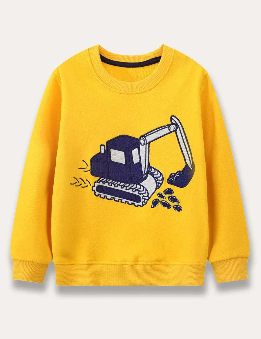Excavator Printed Sweatshirt - Mini Taylor