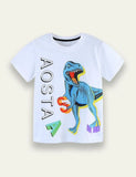 Cartoon Dinosaur Printed T-shirt - Mini Taylor