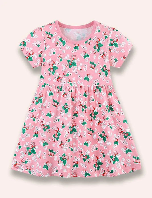Strawberry Printed Dress - Mini berni