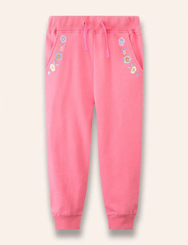 Flower Embroidered Pants - Mini Taylor