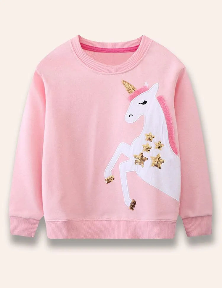 Star Unicorn Appliqué Sweatshirt - Mini Taylor