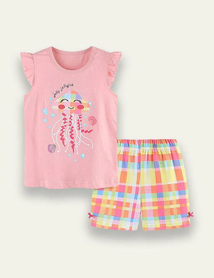 Cartoon Jellyfish Patch Appliqué Set - Mini Taylor