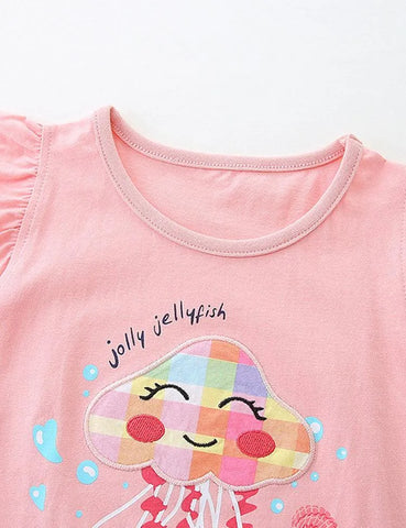 Cartoon Jellyfish Patch Appliqué Set - Mini Taylor