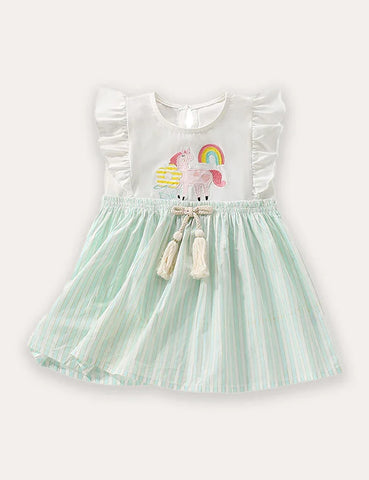 Pony Embroidered Dress