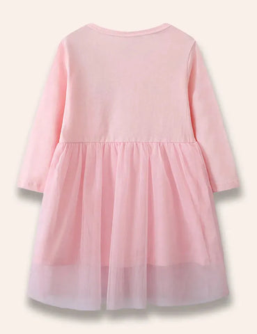 Ballettkleid für Mädchen mit langen Ärmeln aus Tüll