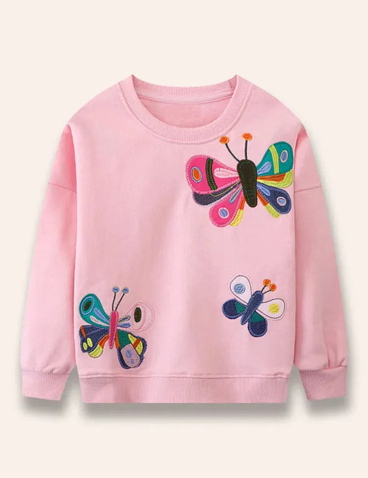 Sweatshirt mit Schmetterlings-Applikation