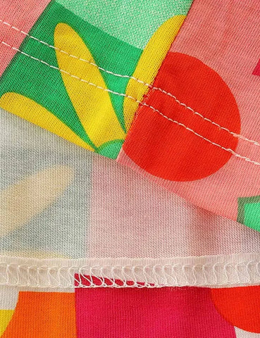 قوس قزح منقوشة اللباس