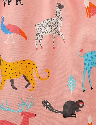 Vestido estampado de animales salvajes
