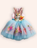 Flower Bunny Party Tulle Dress