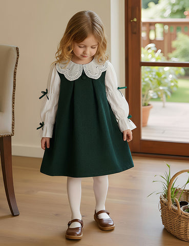 Bow Long Sleeves Dress
