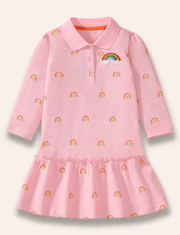 Polojurk met regenboog stippen
