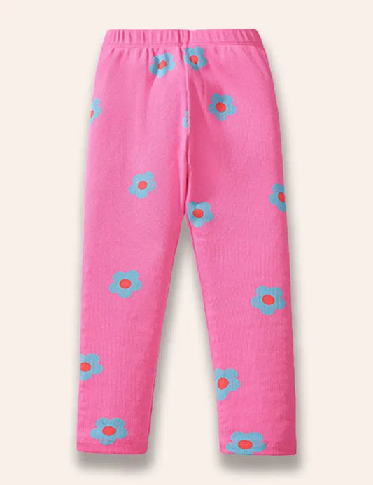 Sudadera con capucha con estampado de conejito lindo+polainas florales