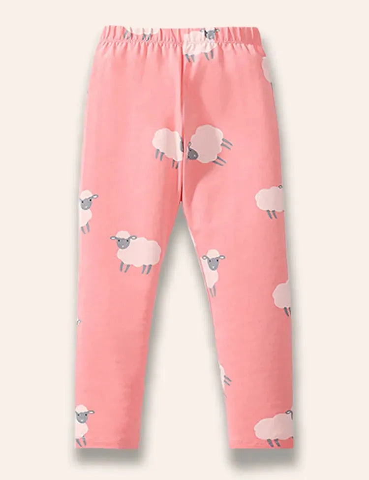 Linda sudadera con aplique de oveja+polainas con estampado de oveja