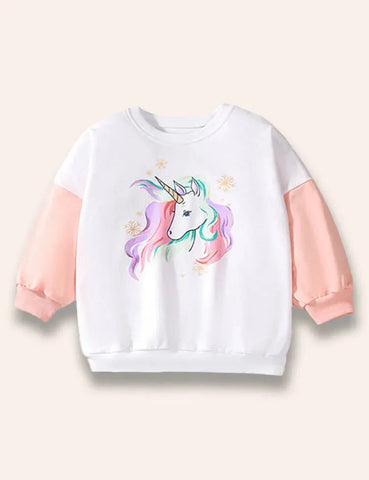Conjunto de sudadera con estampado de unicornio