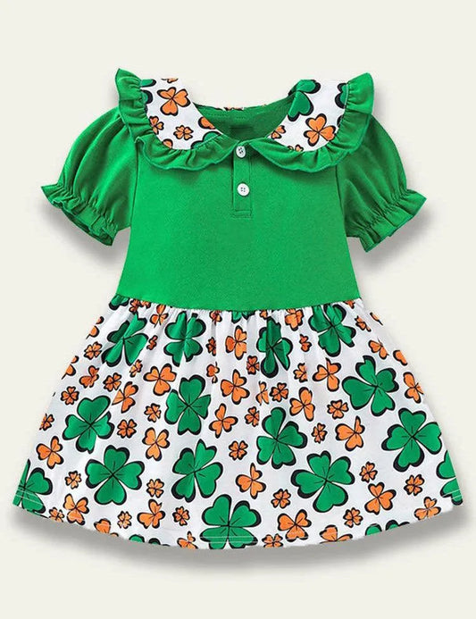 St. Patrick's Day Clover Print Dress - Mini Taylor