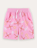 Butterfly Print Cotton Shorts