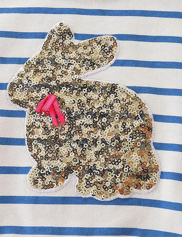 Sequin Rabbit Long Sleeved Mesh Dress - Mini Taylor
