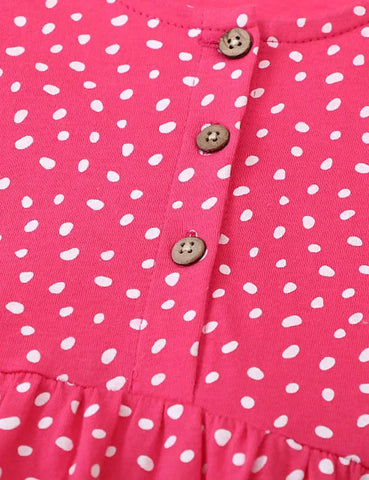 Robe à pois avec appliqué licorne