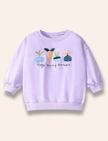 Conjunto de sudadera con apliques vegetales